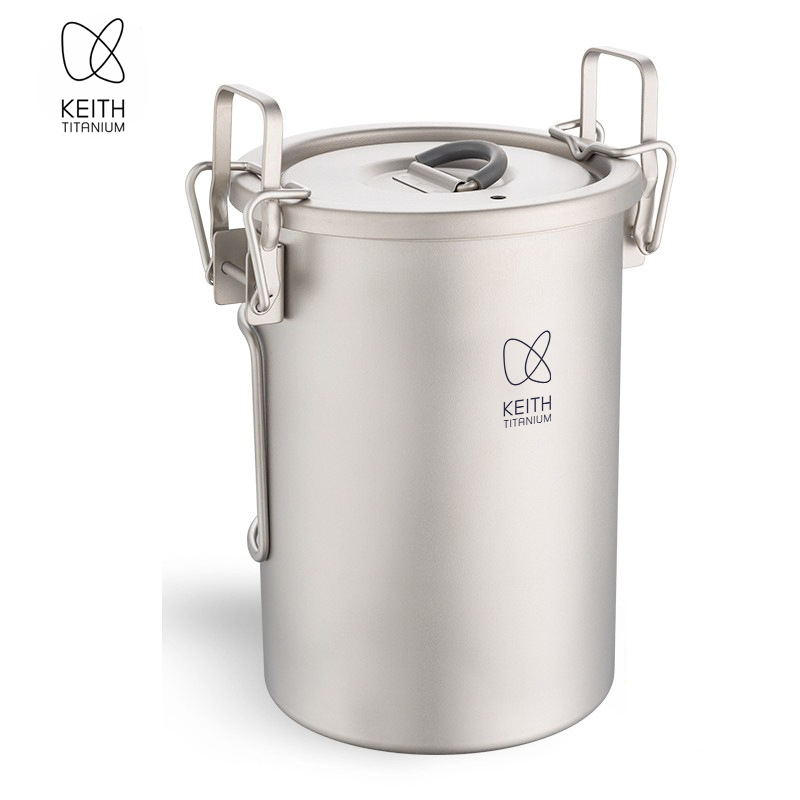 Camping Cooking Can - KEITH Pure Titanium Rice Cooker, 900ml