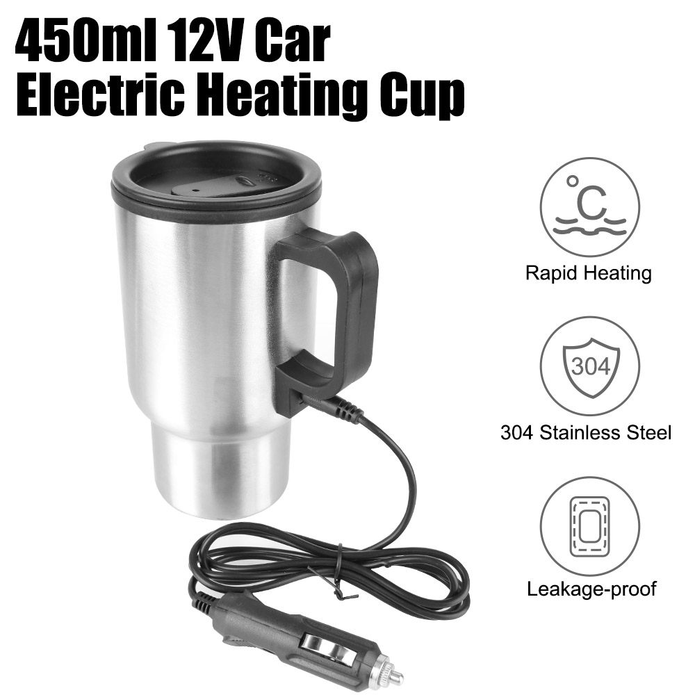 Camping Cooking Can - 12V 450ml Electric Heating Car Kettle