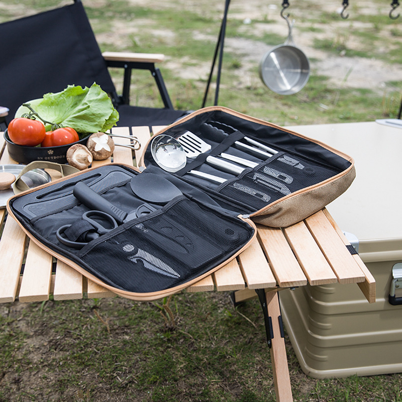 8pcs Camping Kitchen Cookware  - Camping Cooking Rack review and price