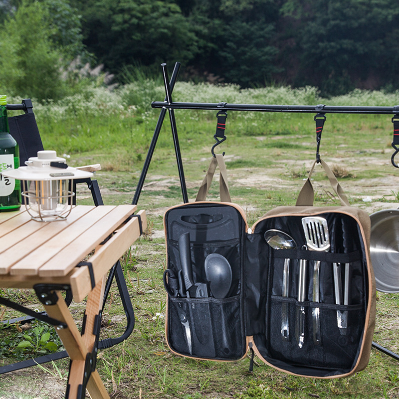 8pcs Camping Kitchen Cookware  - Camping Cooking Rack review and price