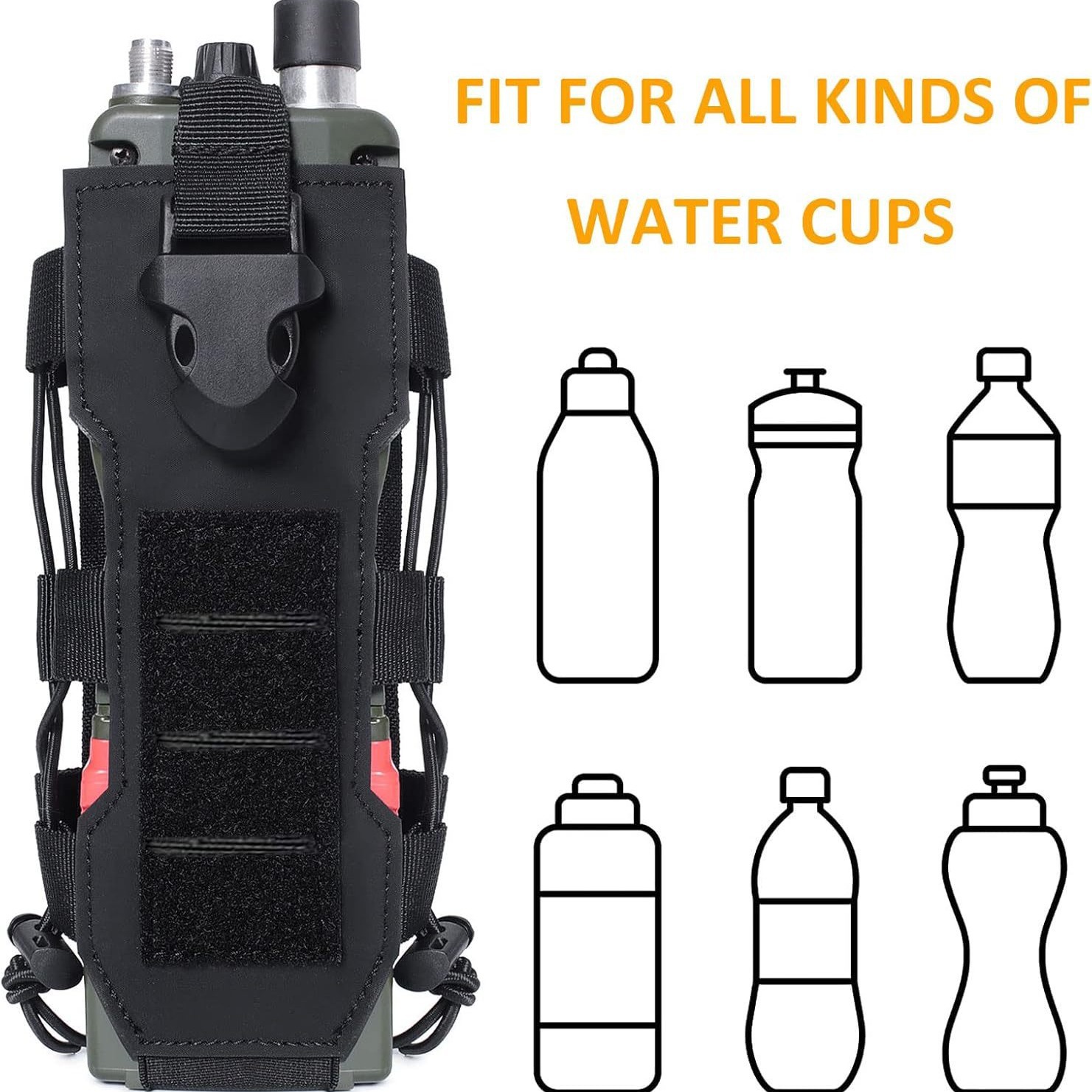 Molle Water Bottle Pouch Radio - Camping Cooking Can review and price