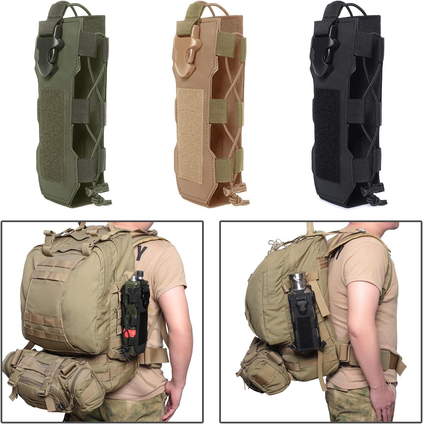 Molle Water Bottle Pouch Radio - Camping Cooking Can review and price