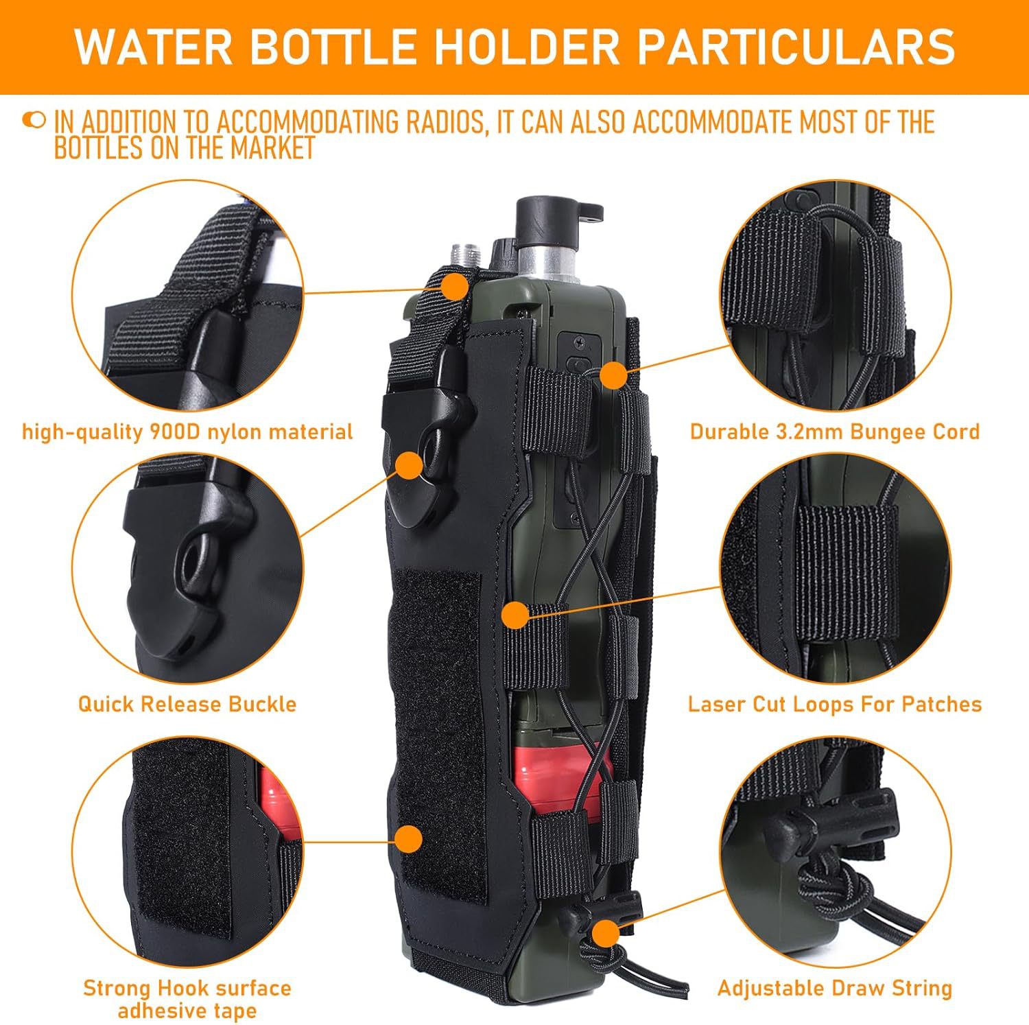 Molle Water Bottle Pouch Radio - Camping Cooking Can review and price
