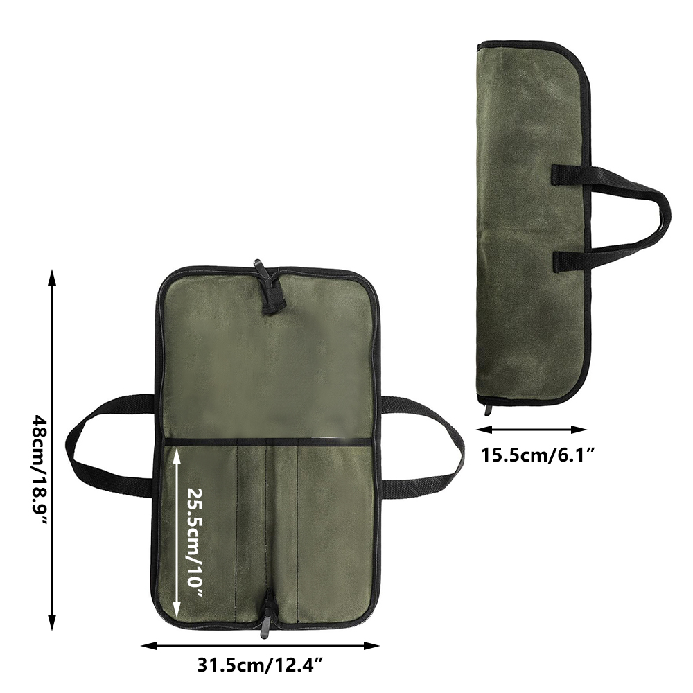 Waxed Canvas Knife Roll Bag Mu - Camping Cooking Rack review and price