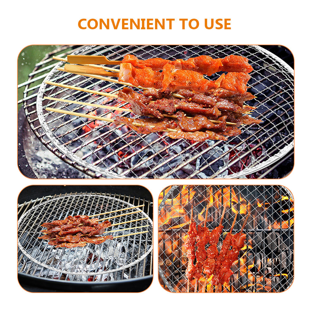10Pcs Bbq Grill Mesh Fire Pit  - Camping Cooking Rack review and price
