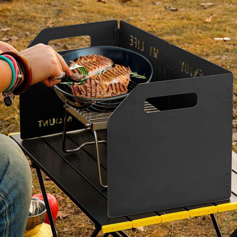 Four-Fold Gas Stove Wind Shiel - Camping Cooking Windscreen review and price