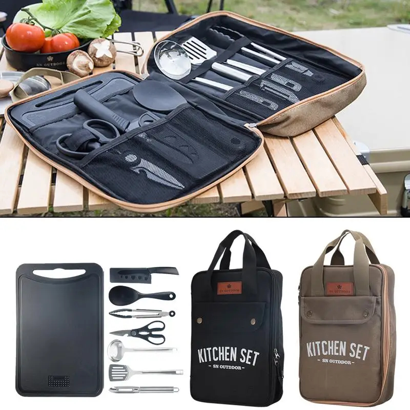 8pcs Camping Kitchen Cookware  - Camping Cooking Windscreen review and price