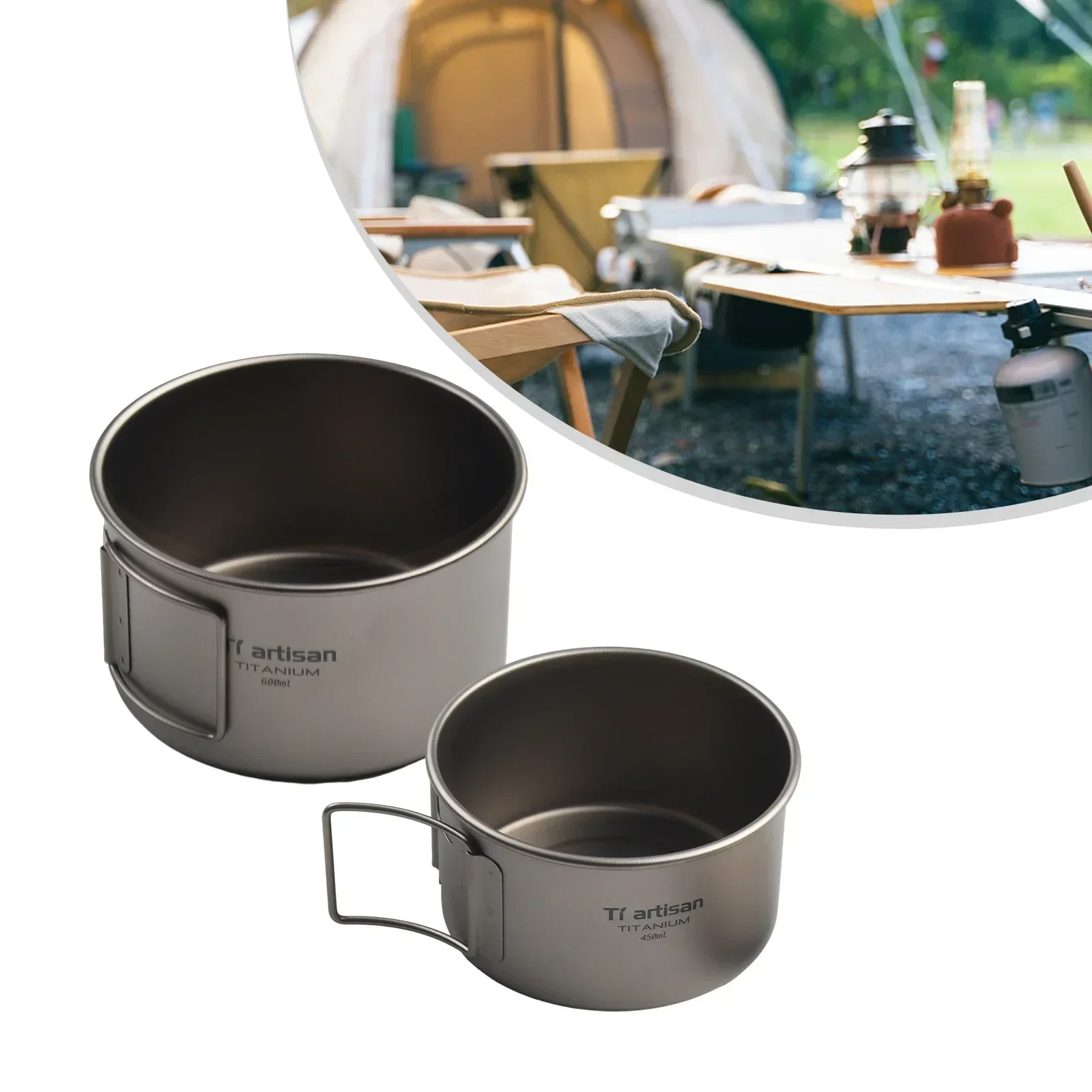 Titanium Bowl With Folding Han - Camping Cooking Ware review and price
